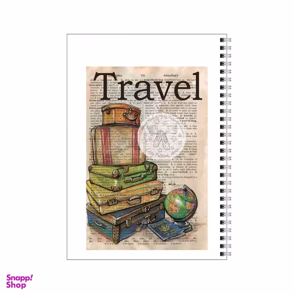 دفتر مشق 80 برگ بامبیلیپ طرح سفر و مسافرت و چمدان کد 8245666