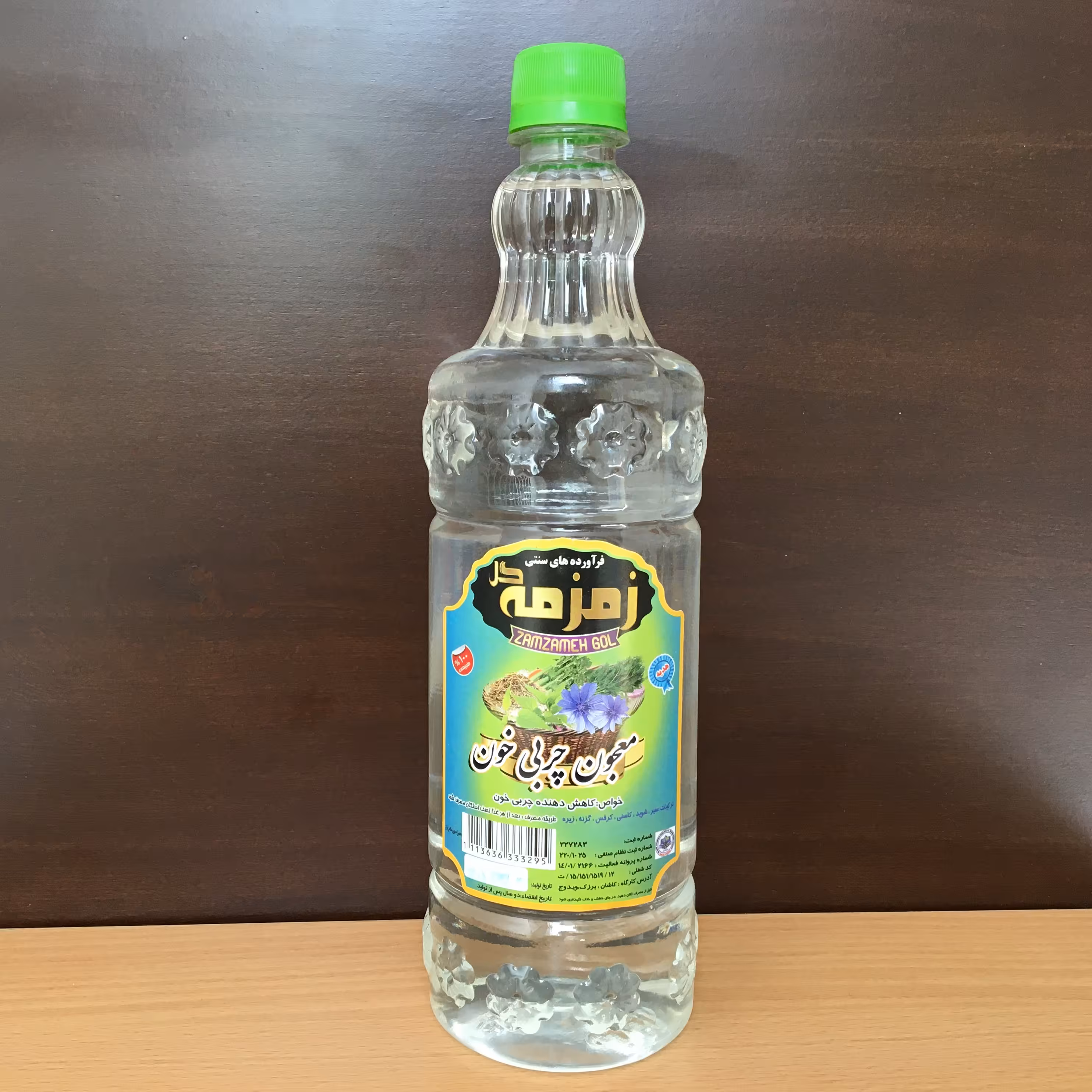 عرق معجون چربی خون طبیعی یک لیتری کاشان