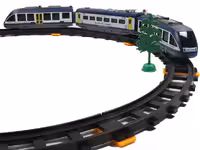 قطار ریموت کنترلی موزیکال و چراغ دار با حرکت دو طرفه روی ریل (30 تکه)