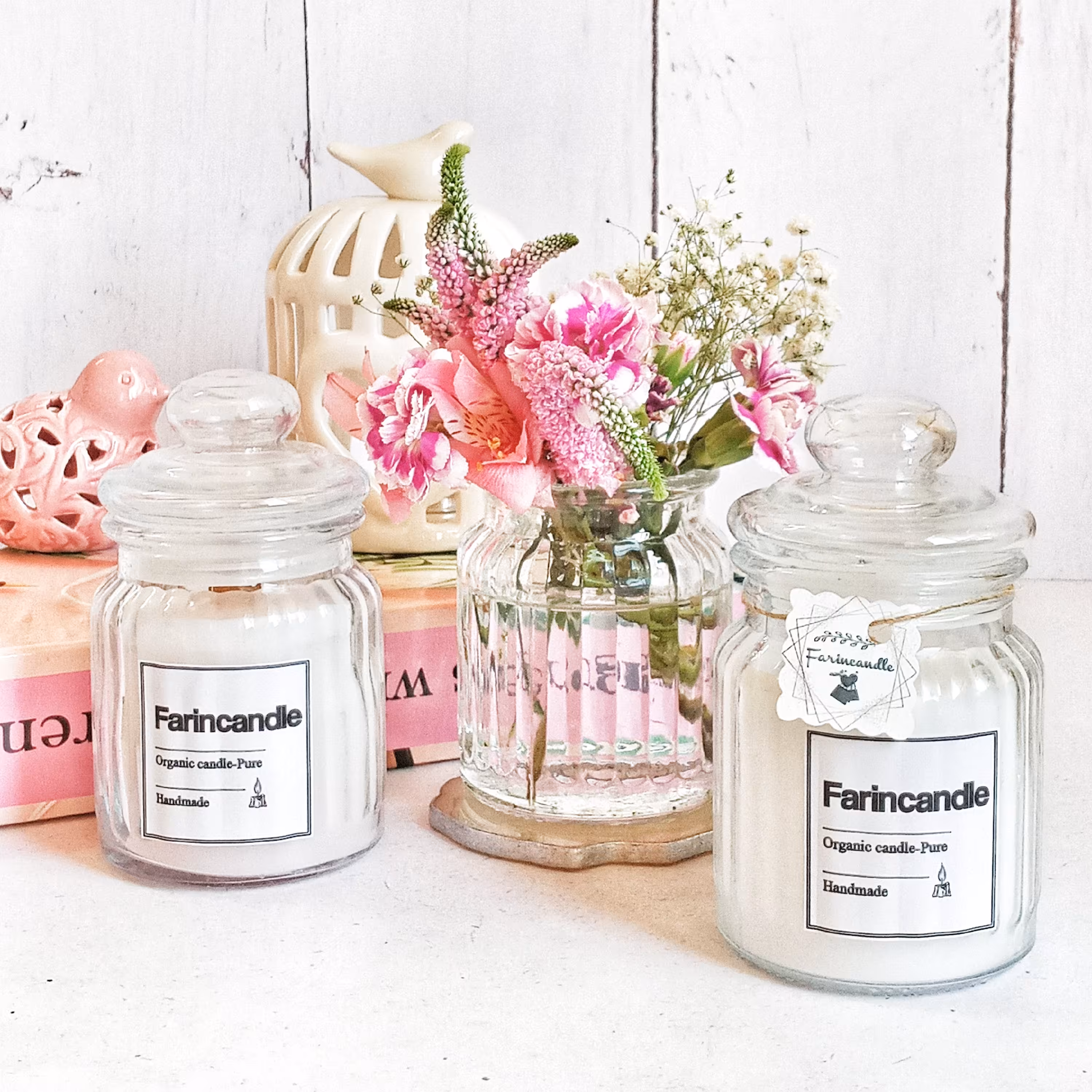 شمع معطر ، گیاهی ، دستساز، تهیه شده با موم طبیعی