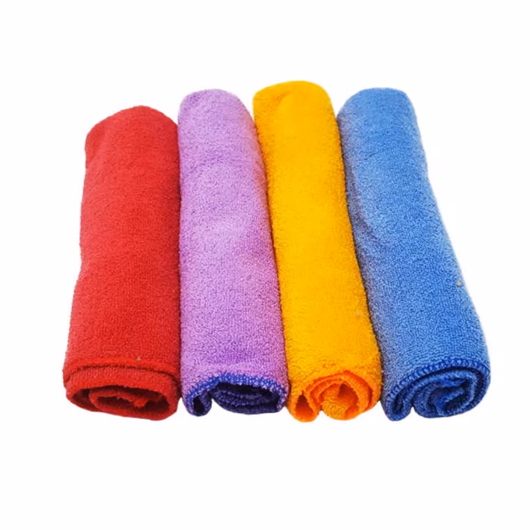 دستمال 4 عددی میکرو فایبر مدل امیر ‌در 4 رنگ متفاوت  ابعاد 30 در 40 سانتی متر 