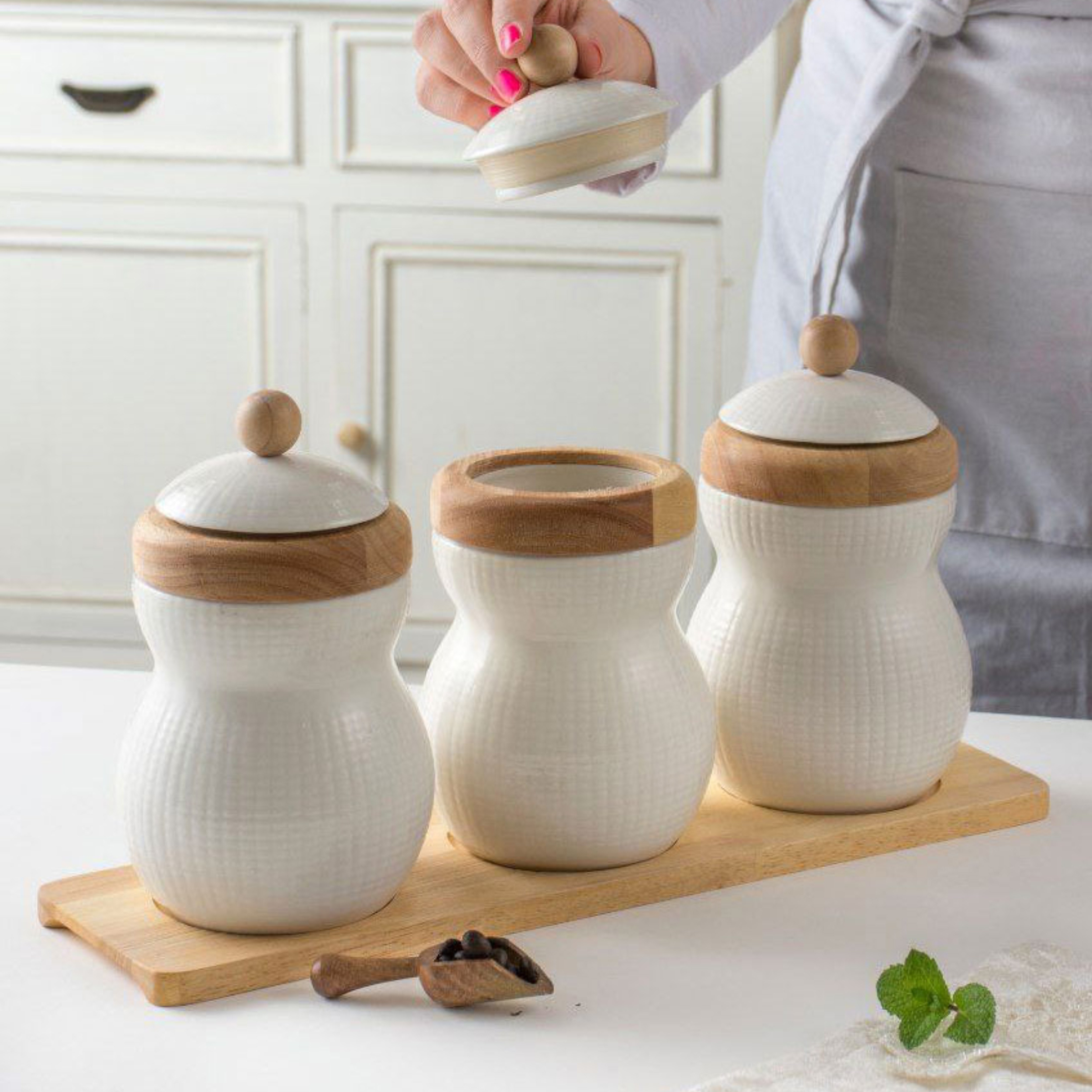 ست پاسماوری 3 تکه بامبو برند RIVER  مدل 14-8585 