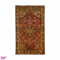 فرش دستبافت رنگ شده بختیاری طرح آرون مدل آنتیک شور