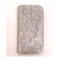 فندک گلدار دو شعله رنگ نقره ای