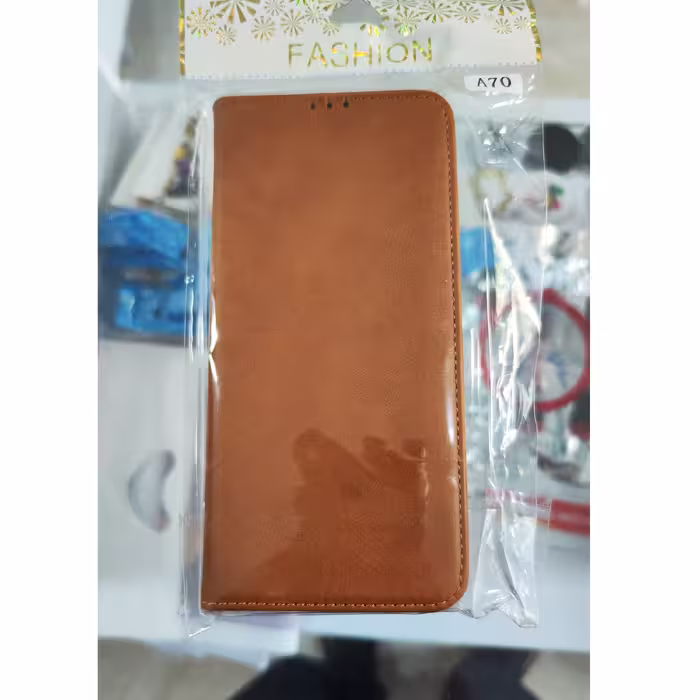 قاب کیفی جا کارت دار  سامسونگ Samsung A70 قهوه ای 