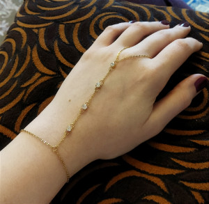 تمیمه نگین دار استیل رنگ ثابت