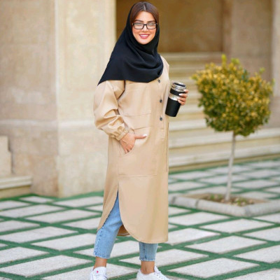 مانتو دانشجویی میکرو مدل کجراه