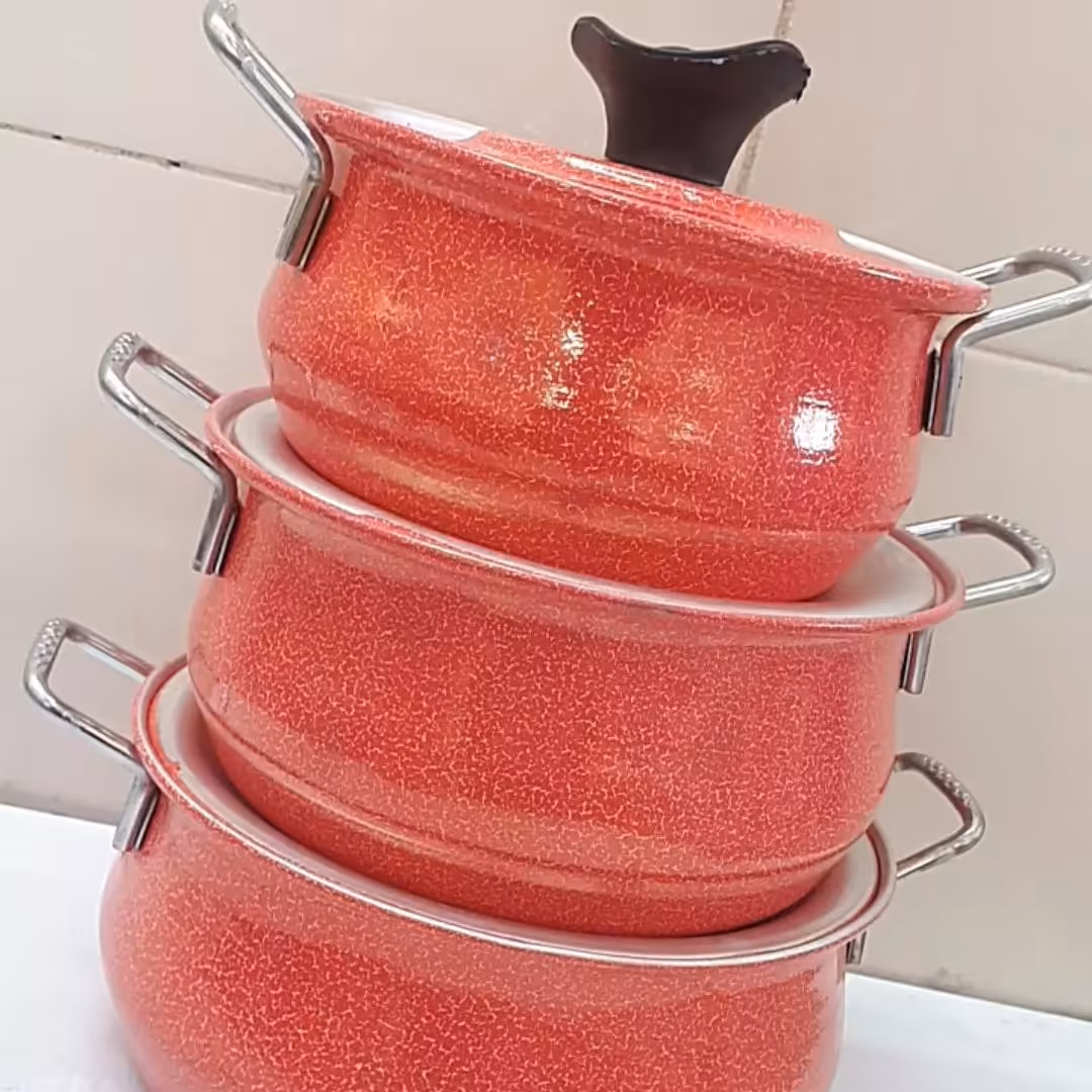 سرویس سه تایی قابلمه روحی رنگی