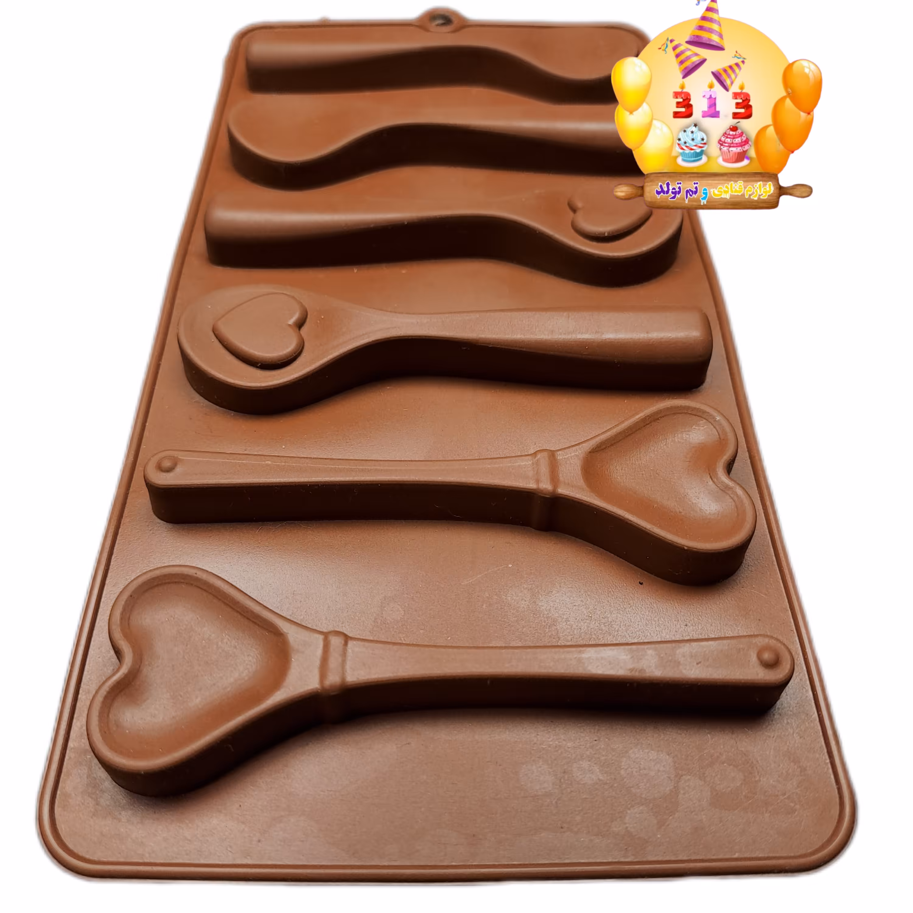 قالب سیلیکونی ژله و پاستیل و شکلات مدل قاشقی