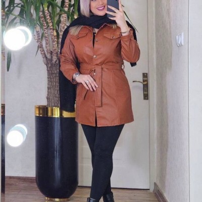 مانتو اسپرت زنانه چرم مدل مانتو چرم لونا