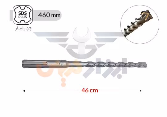 مته 4 شیار 4 الماسه 460*22