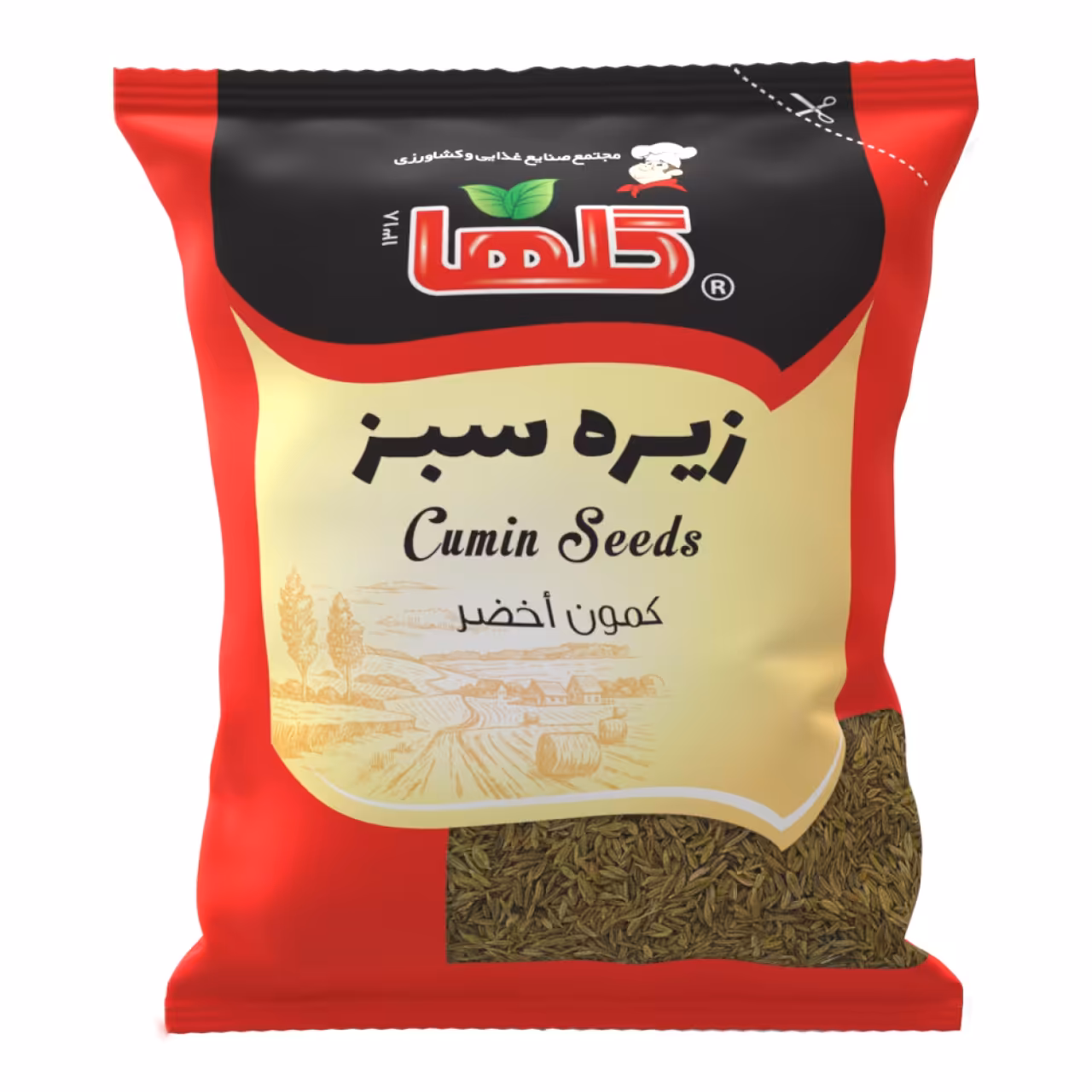 قلم زیره سبز گلها حجم 20 گرم  – سلفونی