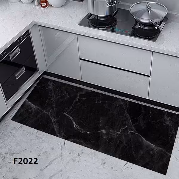 فرشینه مخمل لایکتیک سه لایه سایز 280 در 140 طرح آشپزخانه F2022