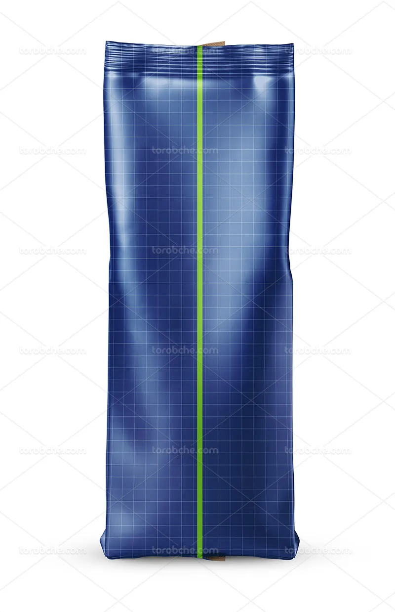 موکاپ PSD بسته بندی فویلی قهوه | گرافیک با طعم تربچه