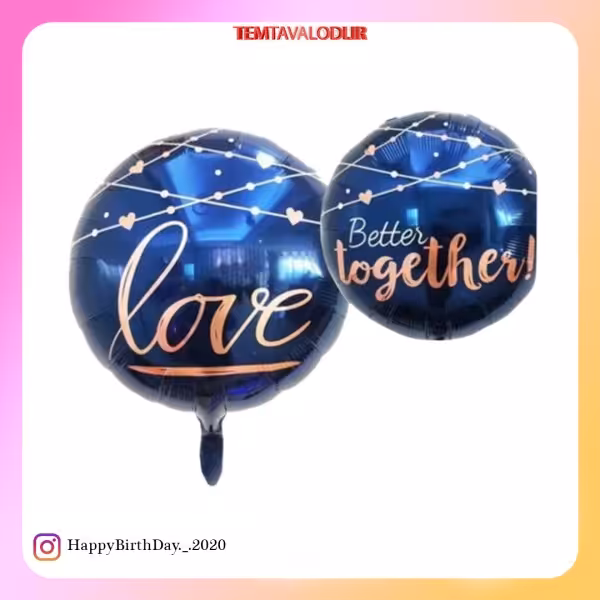 بادکنک فویلی گرد لاو