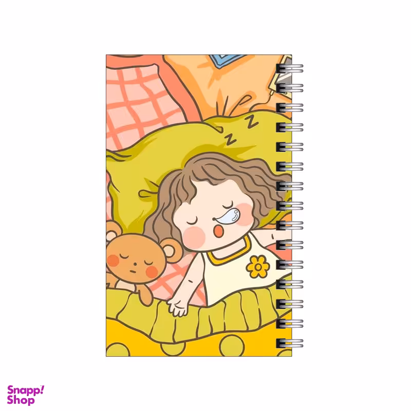 دفترچه یادداشت 60 برگ مدل To Do List طرح دختر خوابالو و خرسش کد 6646705