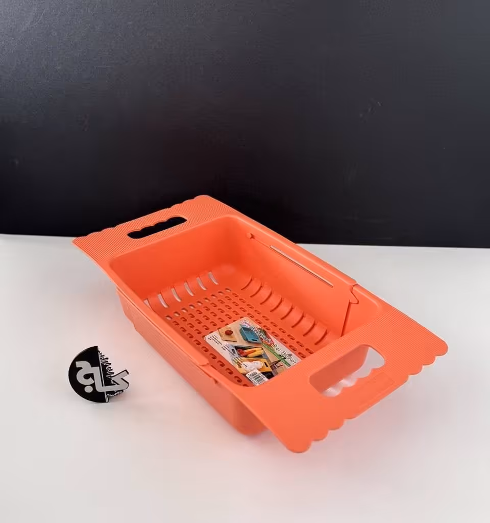 لگن و آبکش دو قلو گرد تاشو