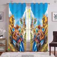 پرده پانچی بازی کراش روباه در حال مسابقه با ماشین BA-9535