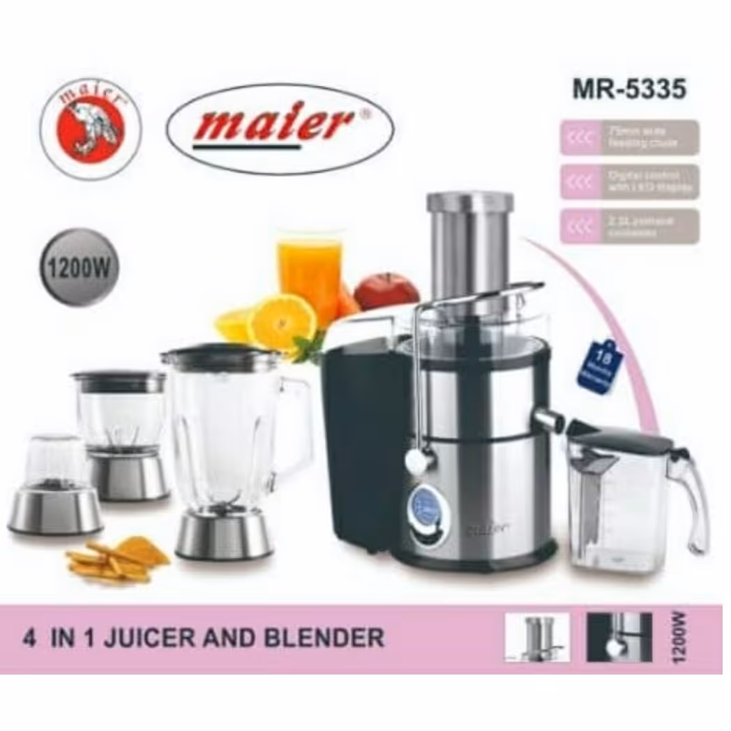 آبمیوه گیری چهار کاره مایر مدل 5335 با توان 1200 وات و ارسال رایگان