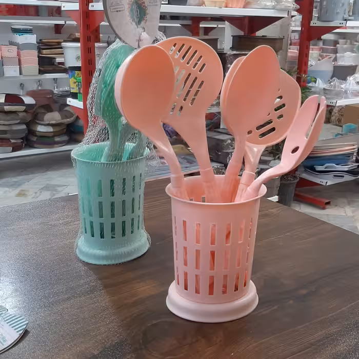 ست کفگیر ملاقه پلاستیکی