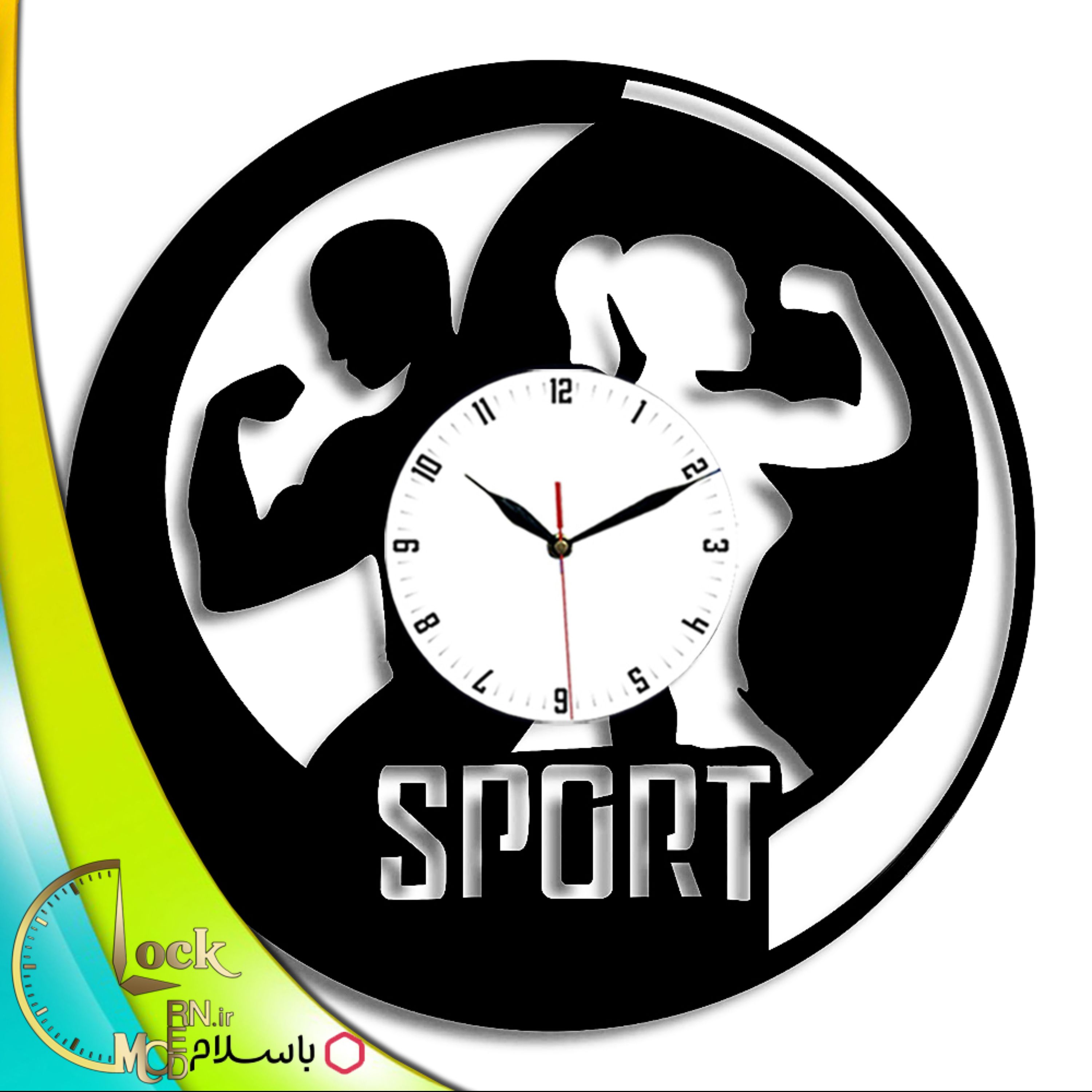 ساعت دیواری طرح بدنسازی زنانه کد 276