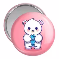 آینه جیبی خندالو مدل حیوانات بامزه خرس قطبی کد 25410