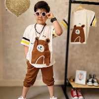 ست تیشرت وشلوارک اسپرت دخترانه وپسرانه ست بیرونی ارسال رایگان مناسب سایز40تا55