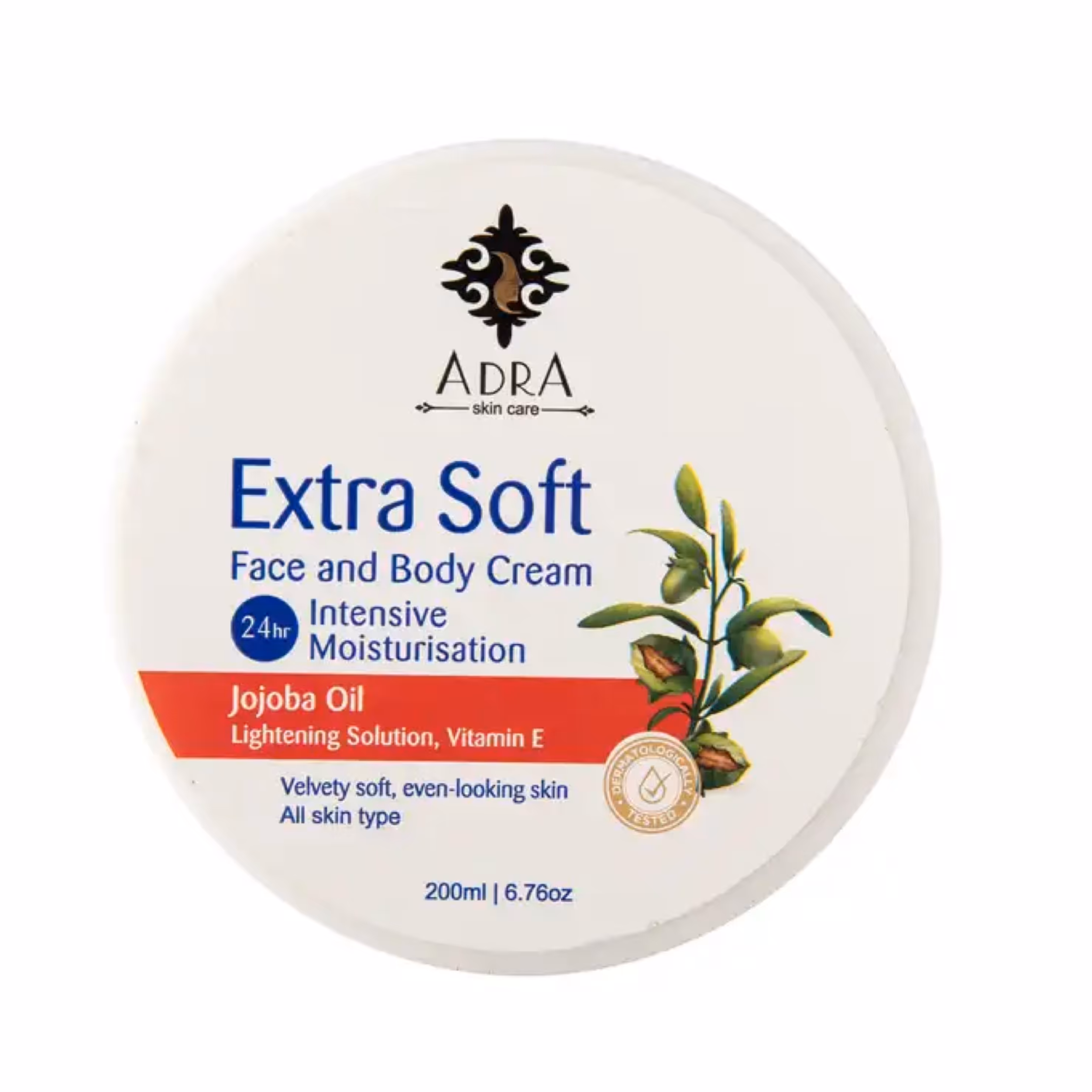 کرم مرطوب کننده دست و صورت آدرا Adra حاوی روغن جوجوبا مناسب انواع پوست 200ml