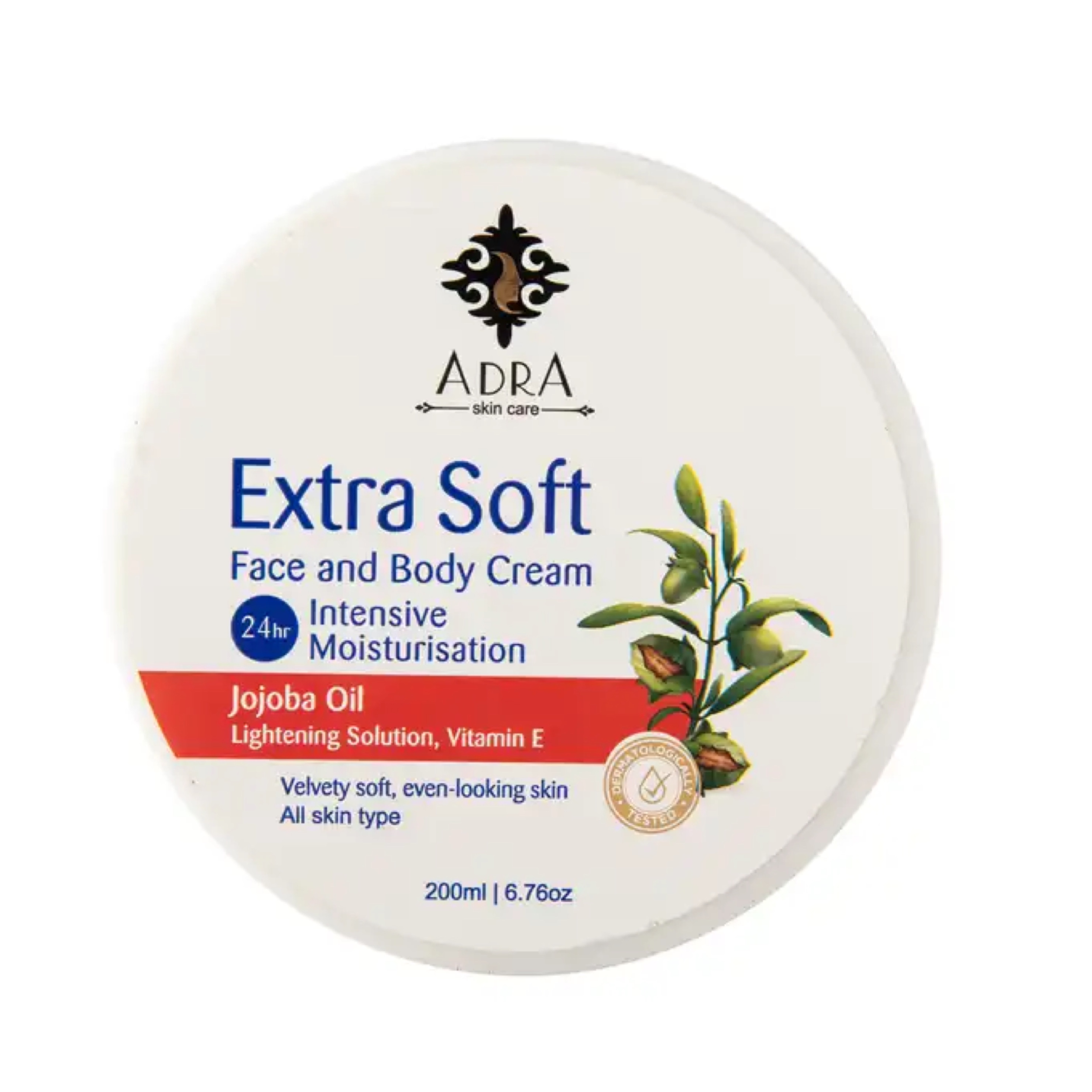 کرم مرطوب کننده دست و صورت آدرا Adra حاوی روغن جوجوبا مناسب انواع پوست 200ml