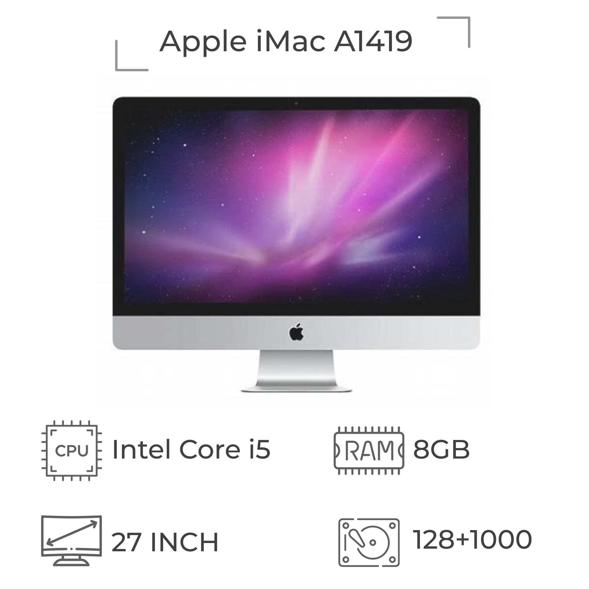 آی مک استوک 27 اینچ iMac A1419 پردازنده i5 نسل 6   گرافیک 2G