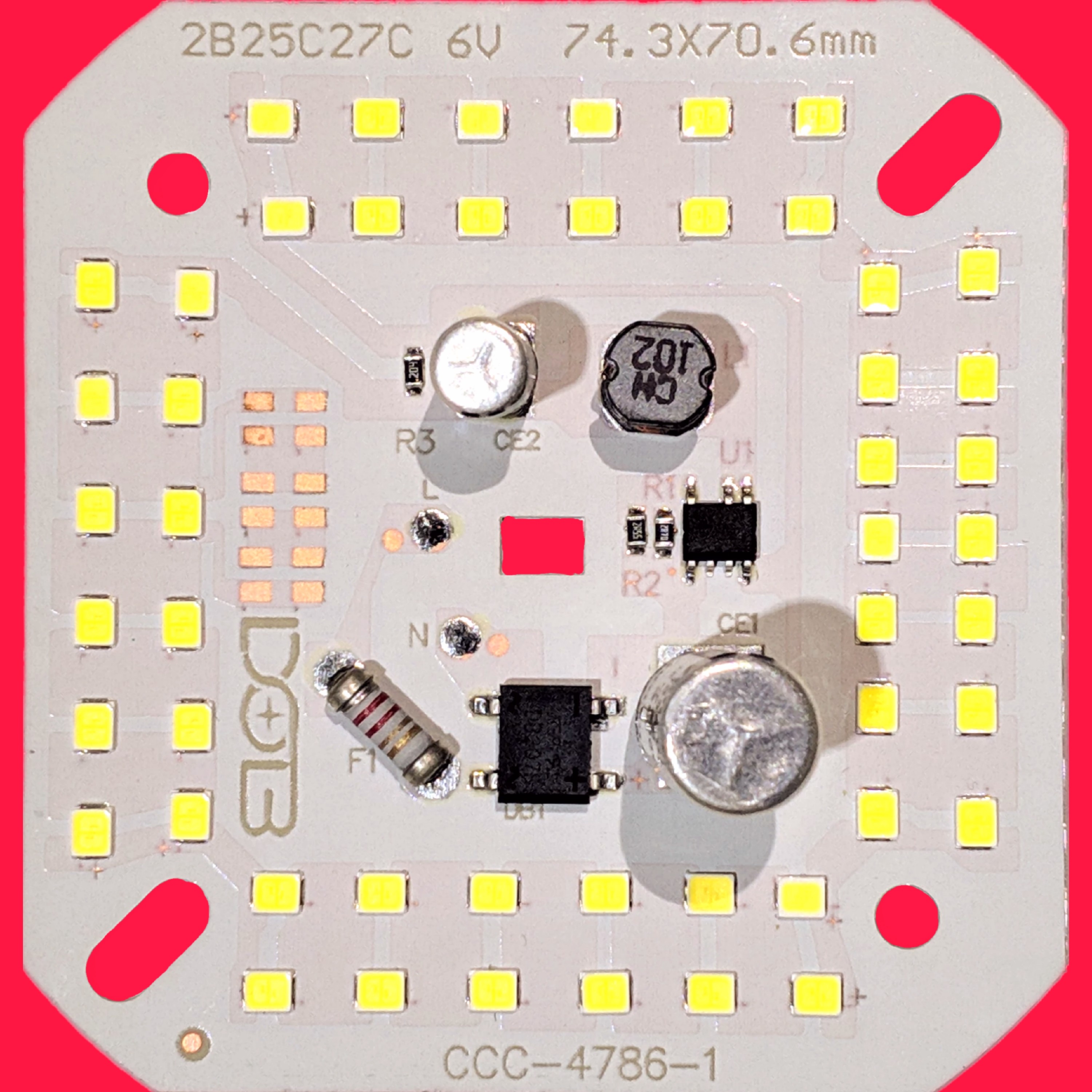 چیپ LED DOB CCC 50W سفید (ال ای دی دی او بی 50 وات) برد خازن دار