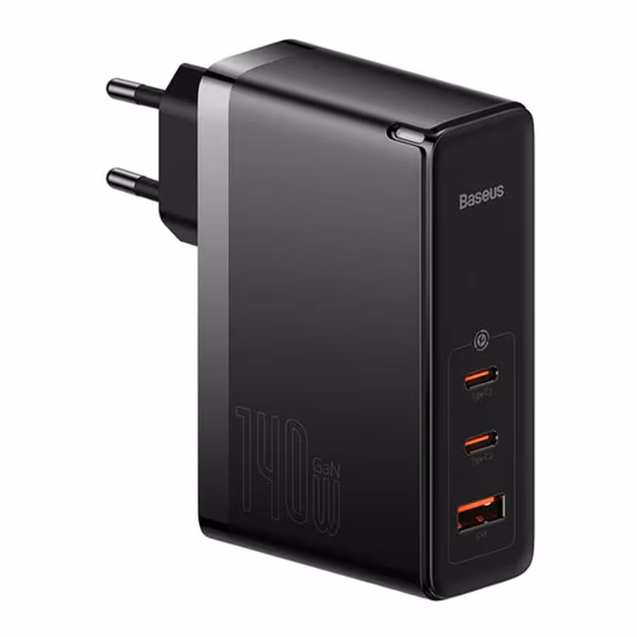 قیمت و خرید شارژر دیواری 3 پورت بیسوس مدل GaN5 Pro CCGP100201 140W | یاس ارتباط