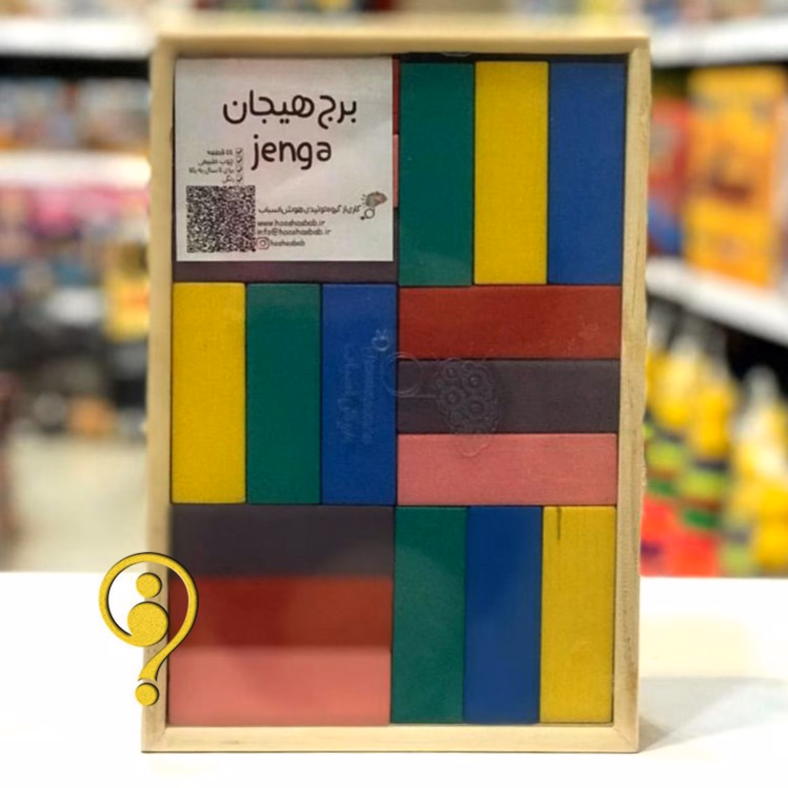 بازی جنگا رنگی،جنس چوب