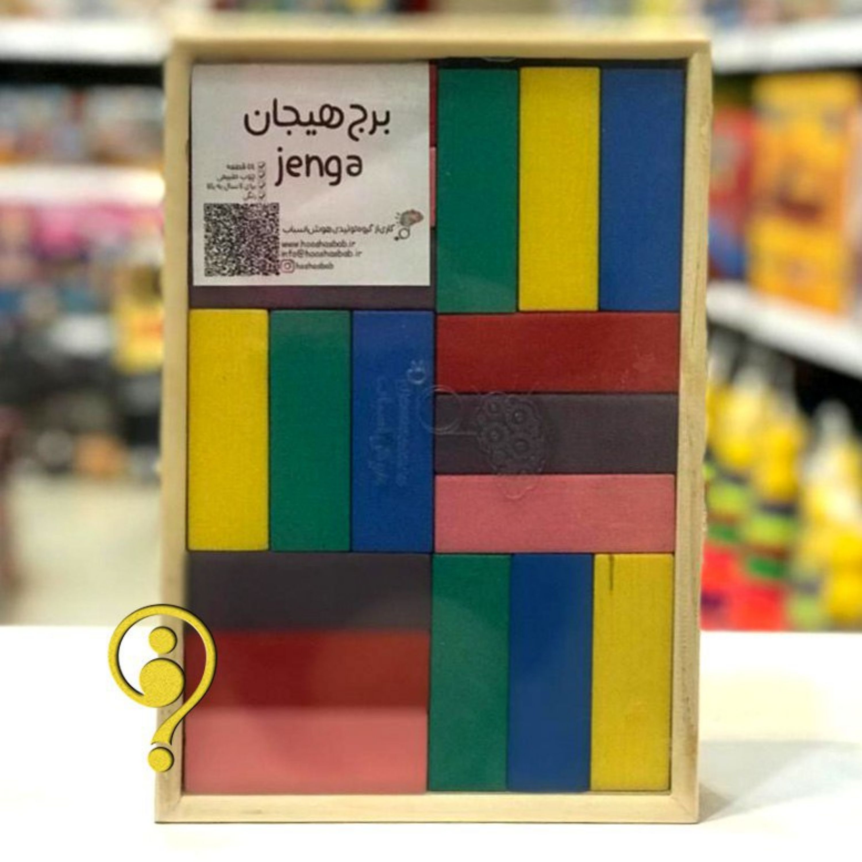 بازی جنگا رنگی،جنس چوب