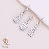 نیم ست نقره طرح امرالدکات فلاوردار کد 16640