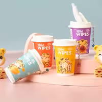 دستمال مرطوب فانتزی طرح لیوان