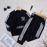 بلوز شلوار اسپورت آدیداس سه رنگ مشکی سبز بنفش مناسب 2 تا 9 سال