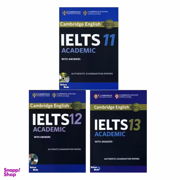 کتاب Cambridge IELTS 11_12_13 Academic / اثر جمعی از نویسندگان انتشارات زبان مهر 3 جلدی