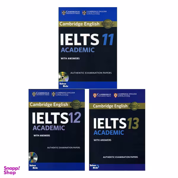 کتاب Cambridge IELTS 11_12_13 Academic / اثر جمعی از نویسندگان انتشارات زبان مهر 3 جلدی