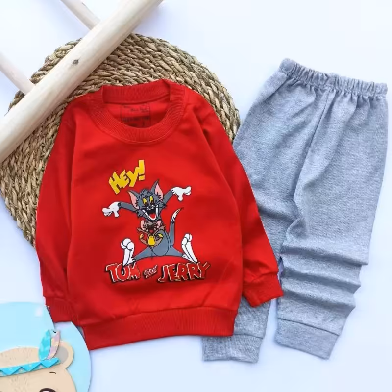 بلوار شلوار طرح تام و جری با کیفیت عالی جنس نخ پنبه اعلا تک رنگ 