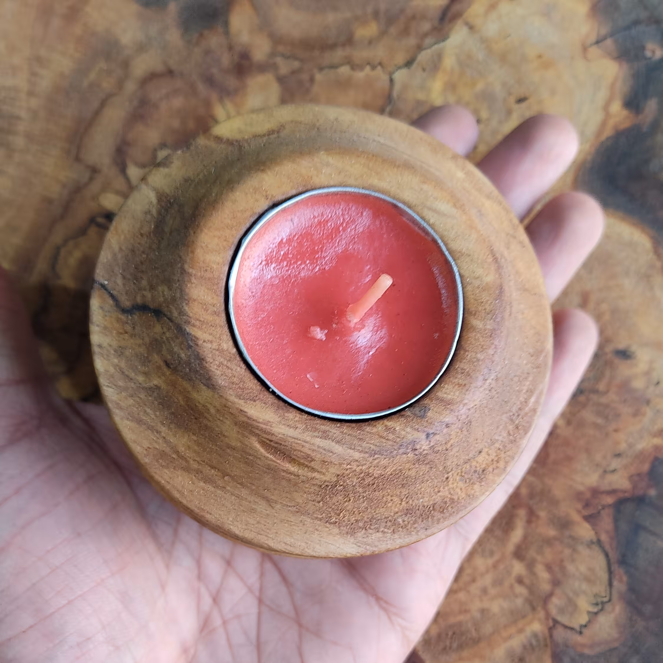 جا شمعی چوبی