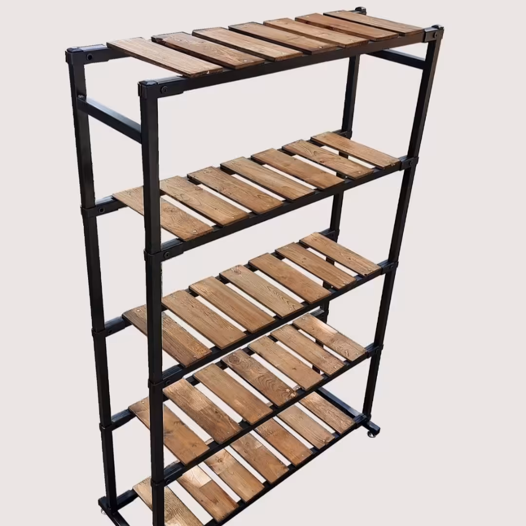 استند طبقاتی ایستاده 5 طبقه  . کرایه بار شهری به عهده مشتری  (  ارسال بار با باربری بین شهری و پس کرایه) می باشد .