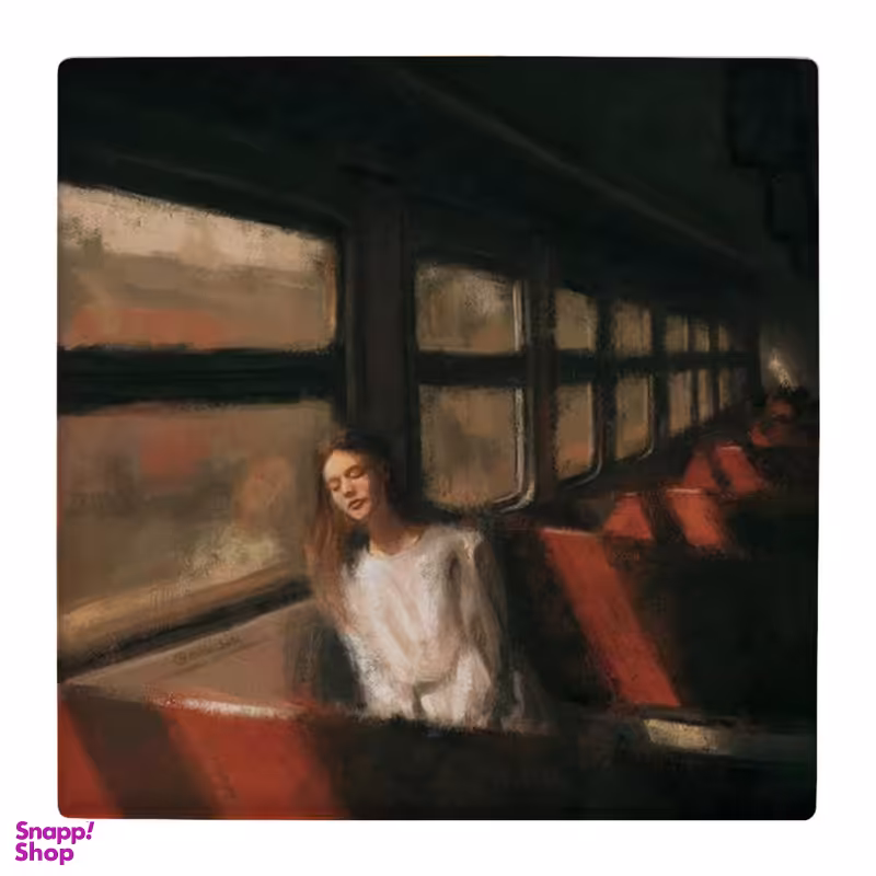 زیر لیوانی طرح بانویی در ترن کد 4862691_3815