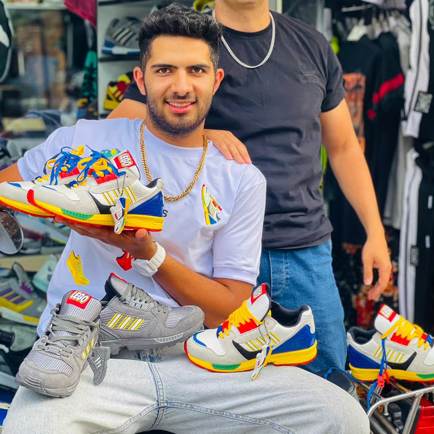 کتونی لگو رنگ مادر و طوسی(زیره البورینگ لقمه خور)