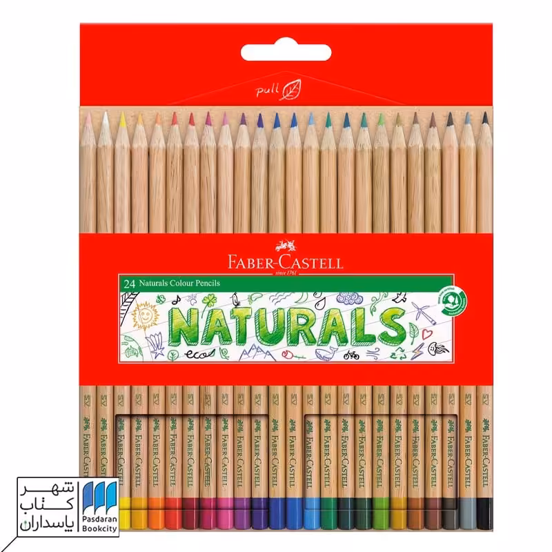 مداد رنگی 24 رنگ نچرال naturals جعبه مقوایی فابر کاستل fabercastell