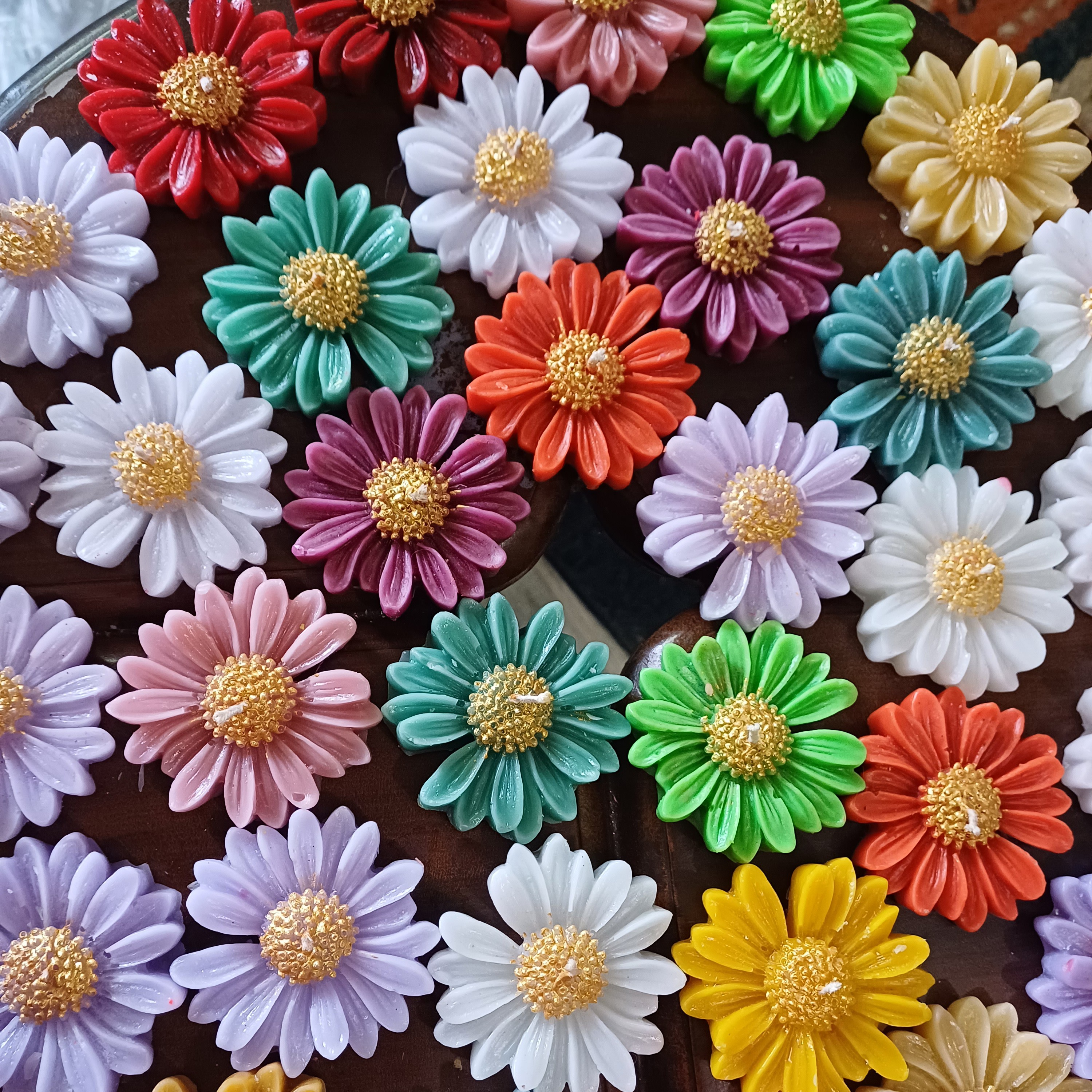 شمع رو آبی گل