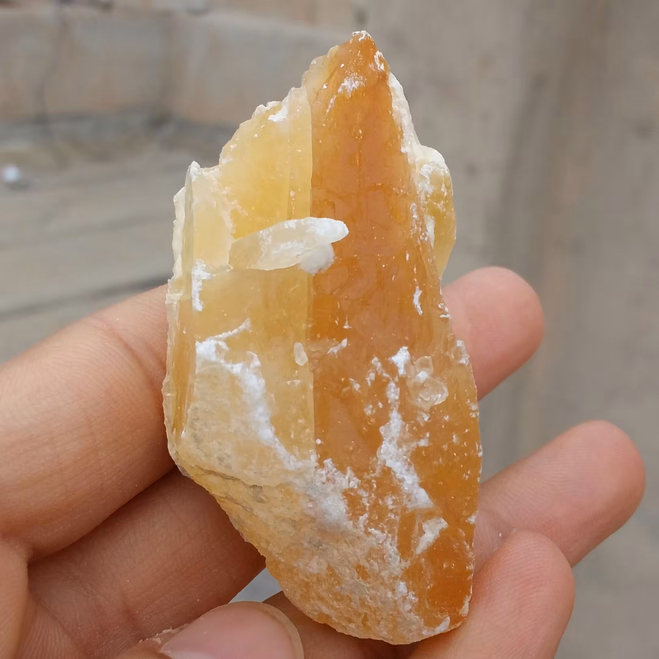 نمونه فوق کلکسیونی سنگ راف ژیپس عسلی پرتغالی کمیاب
 100 در 100 طبیعی شاااهکار خلقت
کد 9910