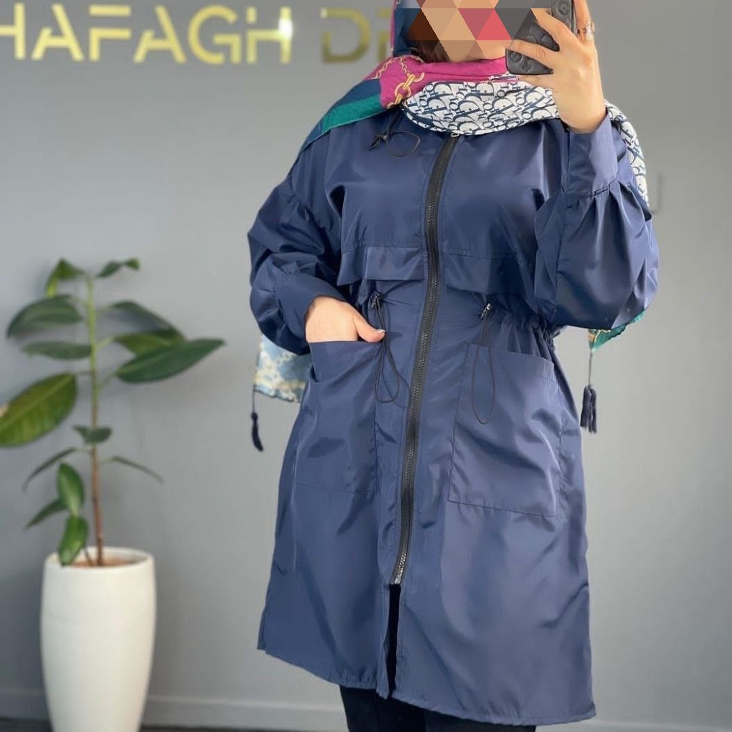 بارونی زنانه مدل ماهک جنس مموری آستر دار رنگ بندی متنوع فری سایز 38تا46