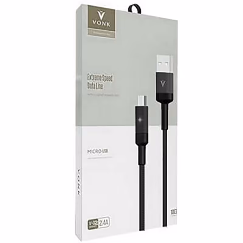 کابل فست شارژ VONK V02 MicroUSB
