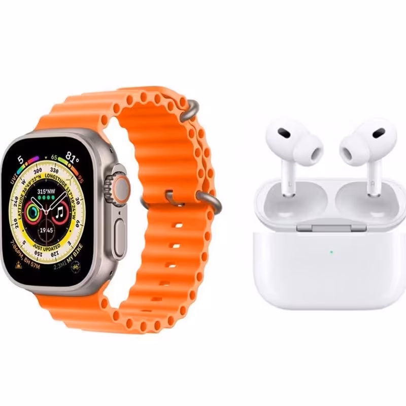 ساعت هوشمند Haino Teko مدل GP-8 به همراه ایرپاد نقره ای